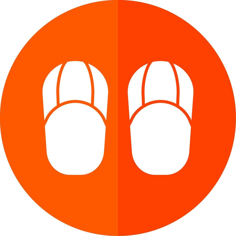 Sandals Glyph Red Circle Icon vector
