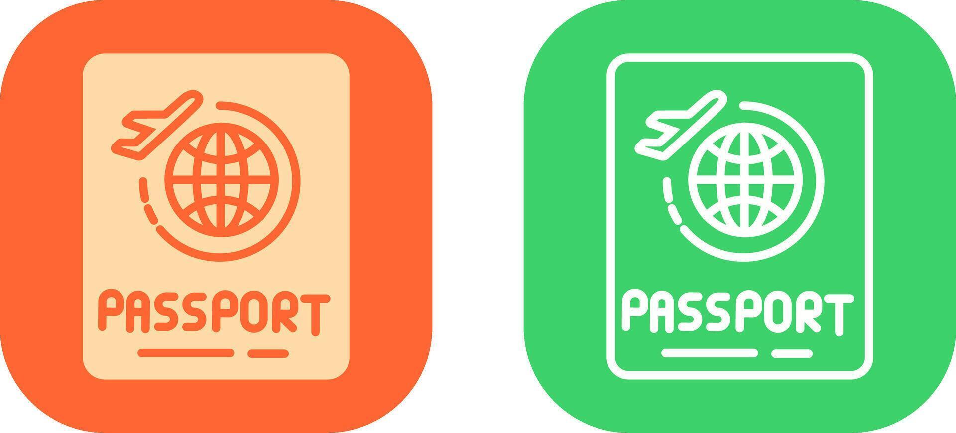 diseño de icono de pasaporte vector