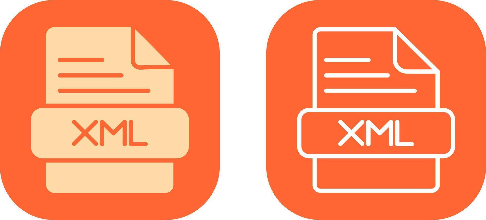 XML Icon Design vector