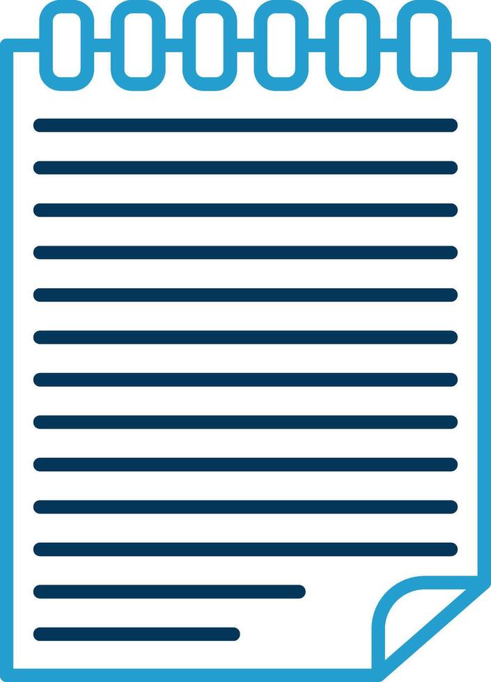 Accounting Line Blue Two Color Icon vector