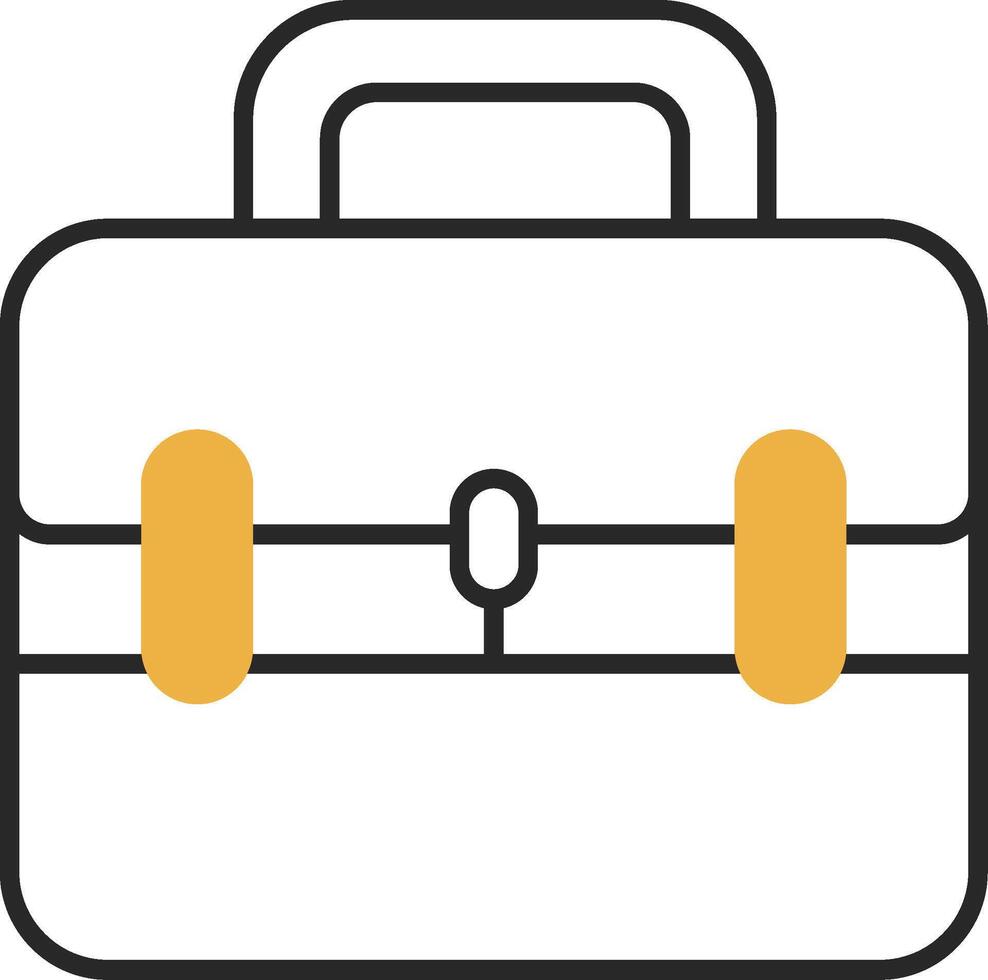 Briefcase Skined Filled Icon vector
