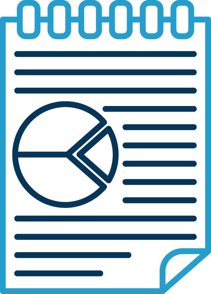 Accounting Line Blue Two Color Icon vector