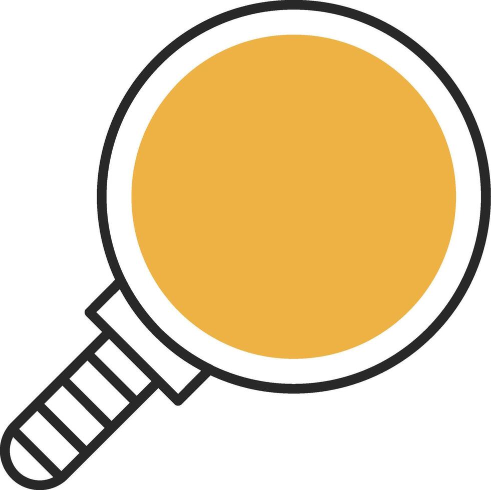 Magnifying,Glass Skined Filled Icon vector