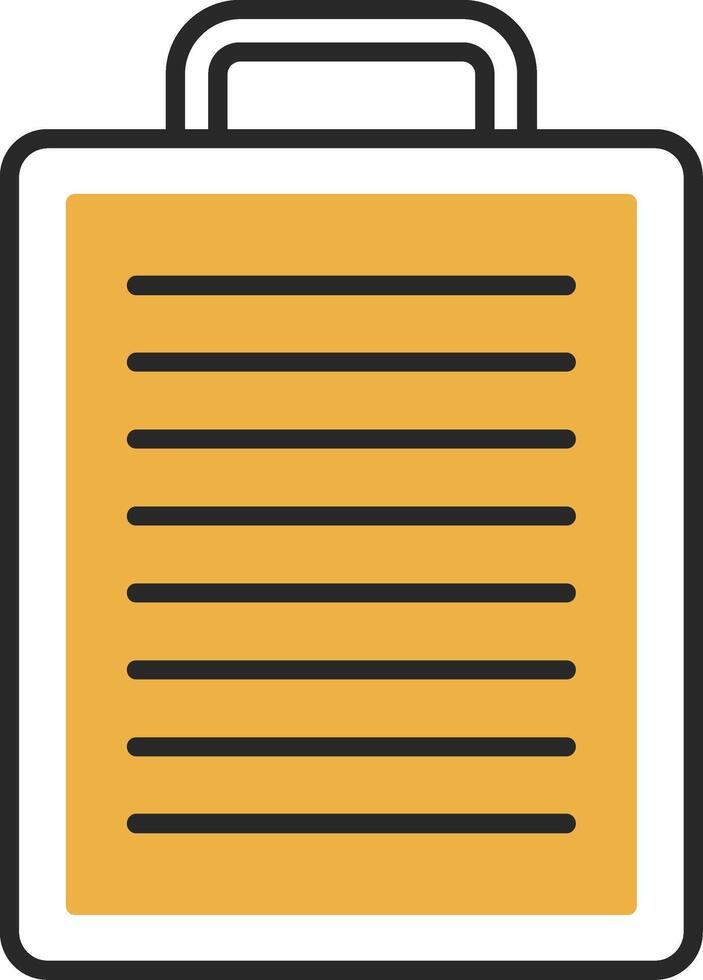 Clipboard Skined Filled Icon vector
