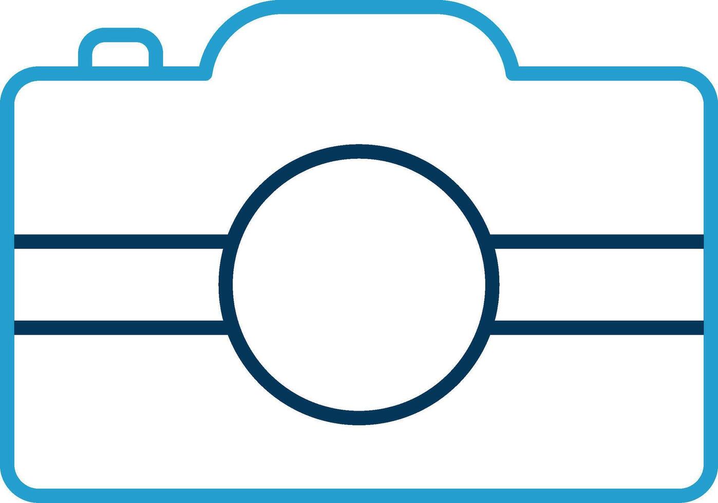 Hand Camera Line Blue Two Color Icon vector