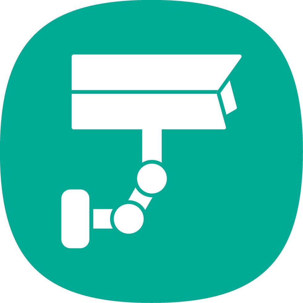 Cctv Glyph Curve Icon vector