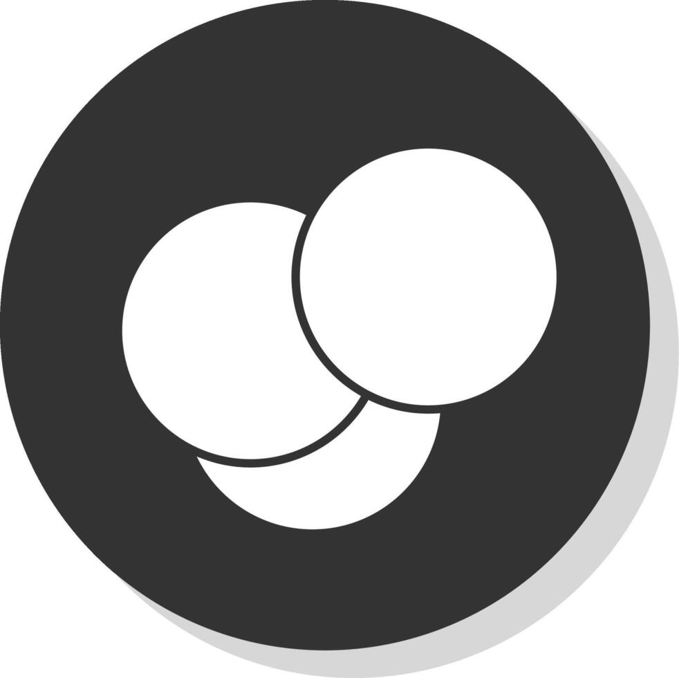 Intersection Glyph Grey Circle Icon vector