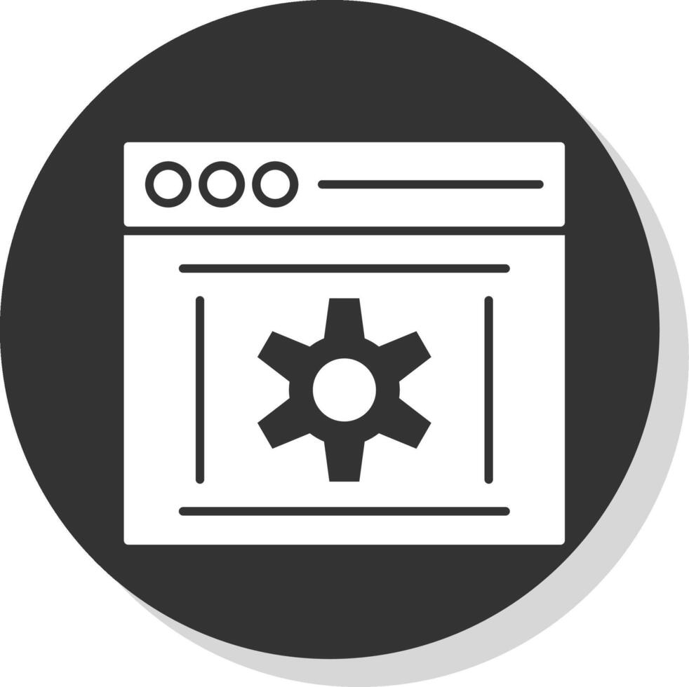 Optimization Glyph Grey Circle Icon vector