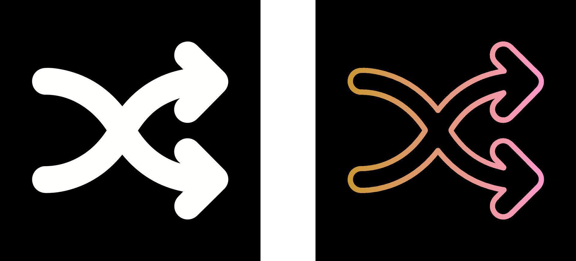 Arrow Crossing Icon Design vector
