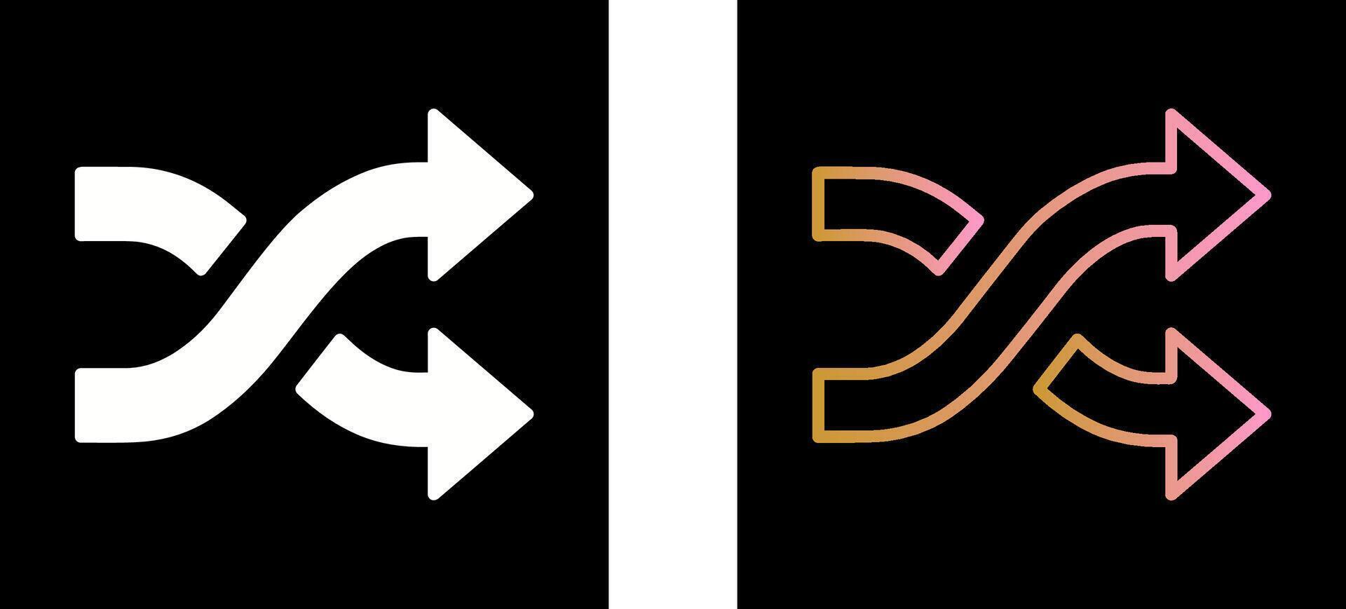 Shuffle Icon Design vector