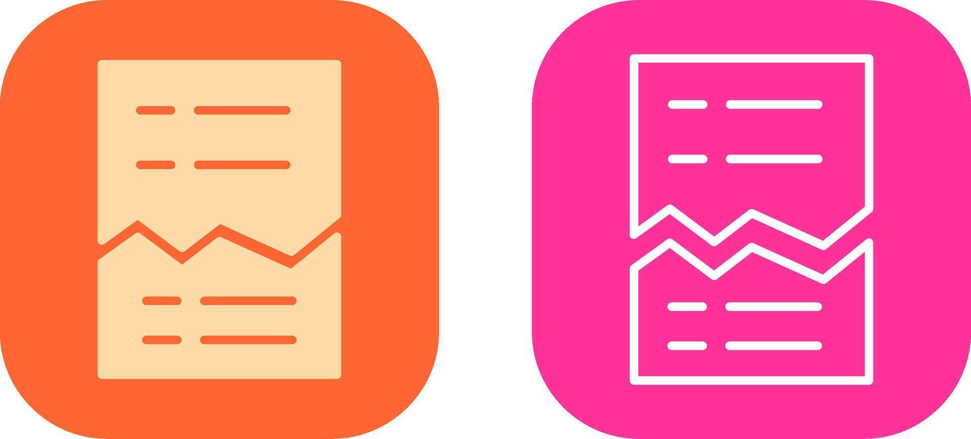 Corrupted List Icon Design vector