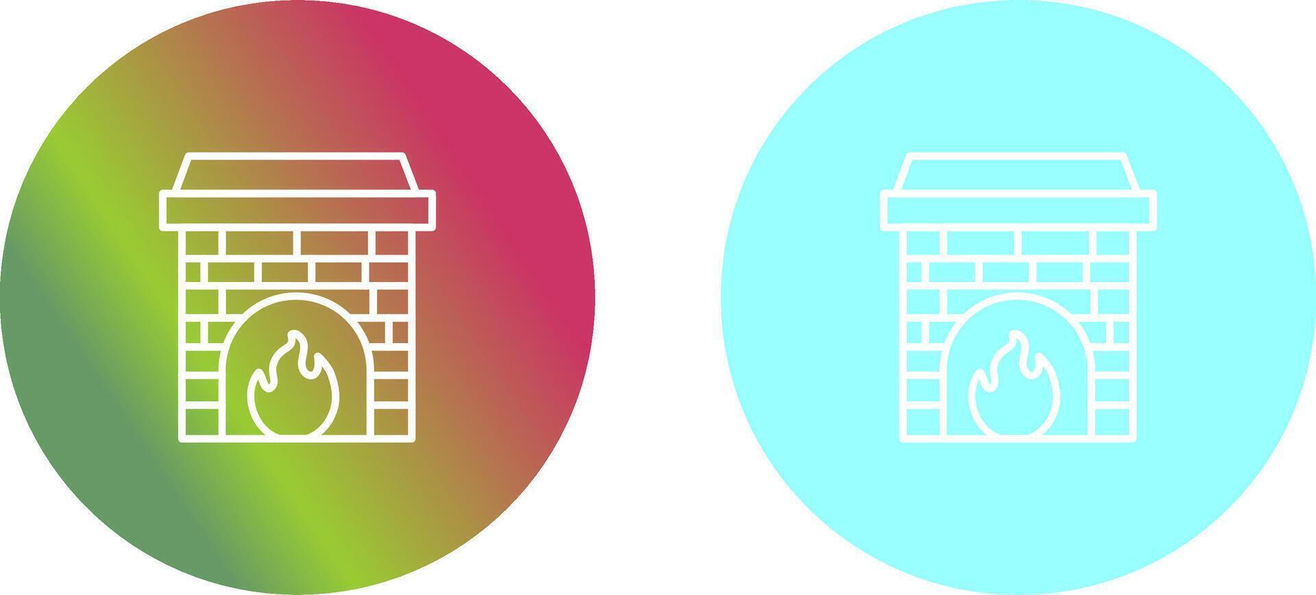 Fireplace Icon Design vector