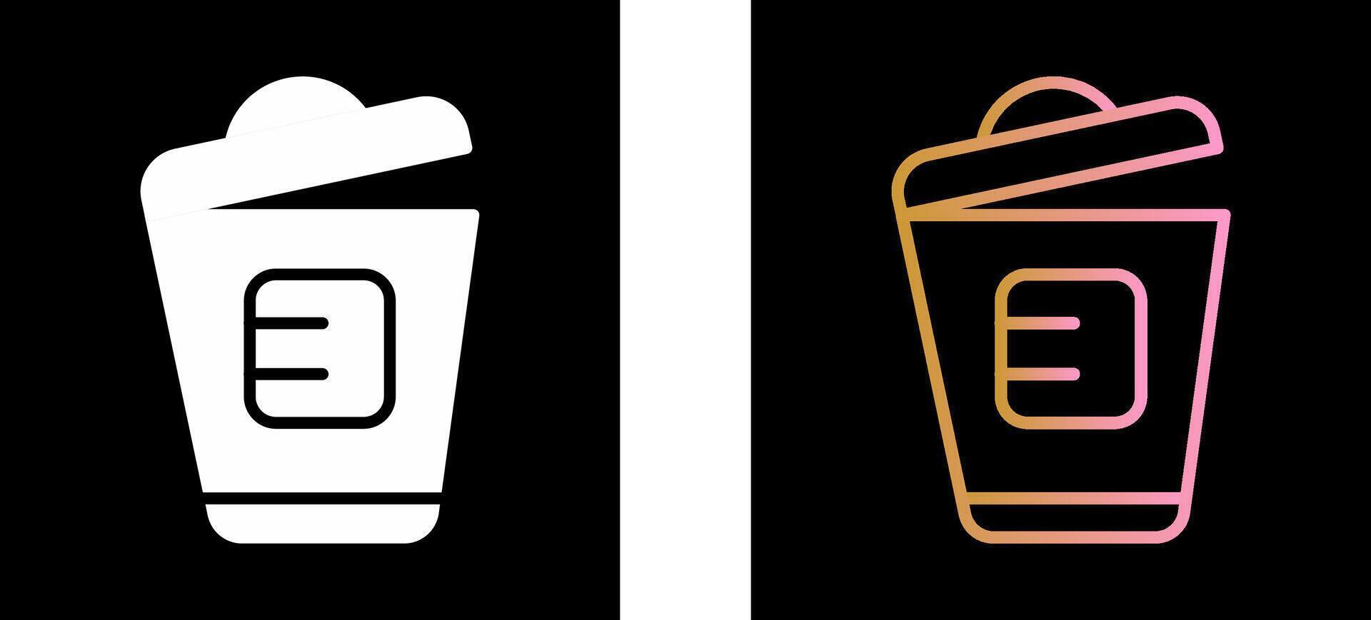 Bin Icon Design vector