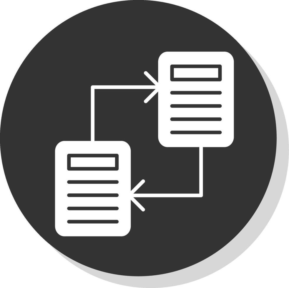File Sharing Glyph Grey Circle Icon vector