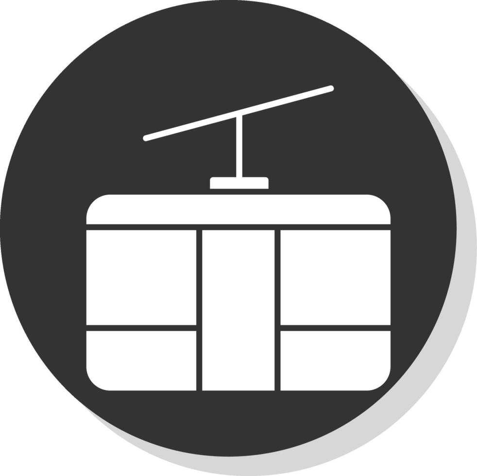 Cableway Glyph Grey Circle Icon vector