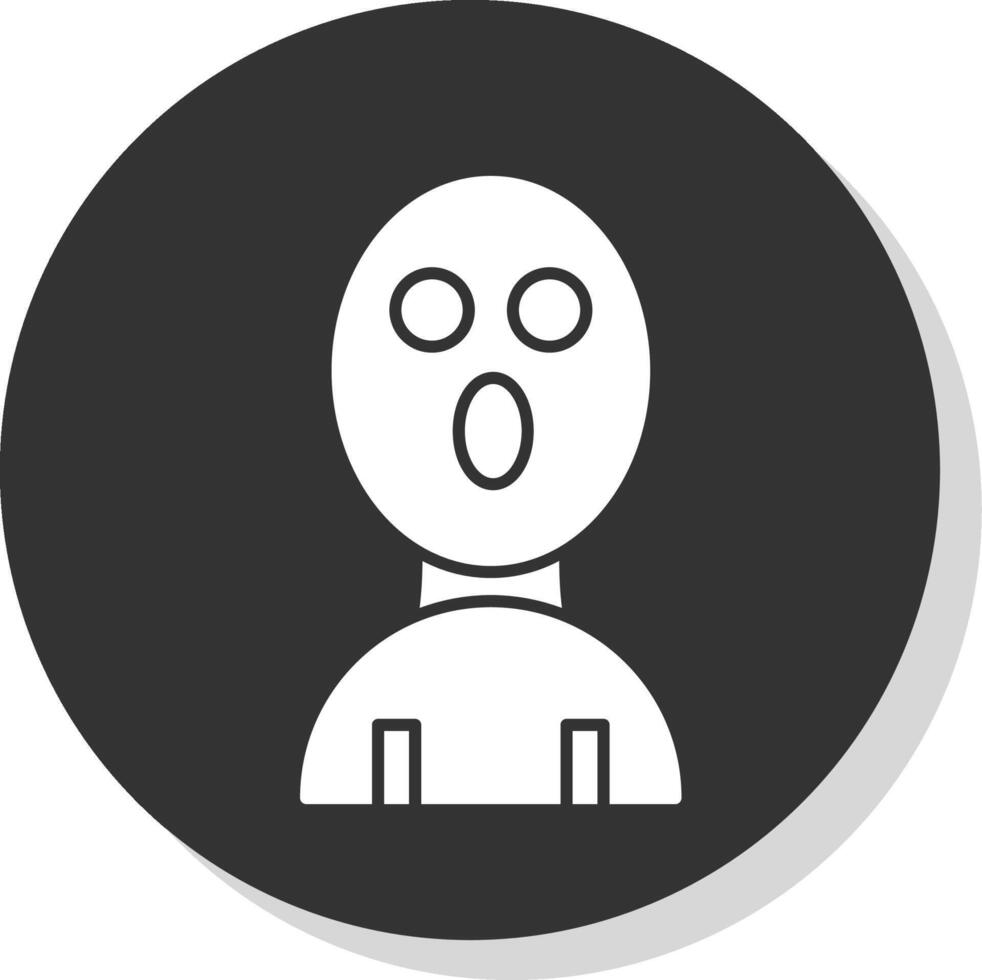 Balaclava Glyph Grey Circle Icon vector