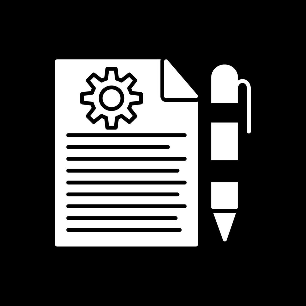 Business Glyph Inverted Icon vector