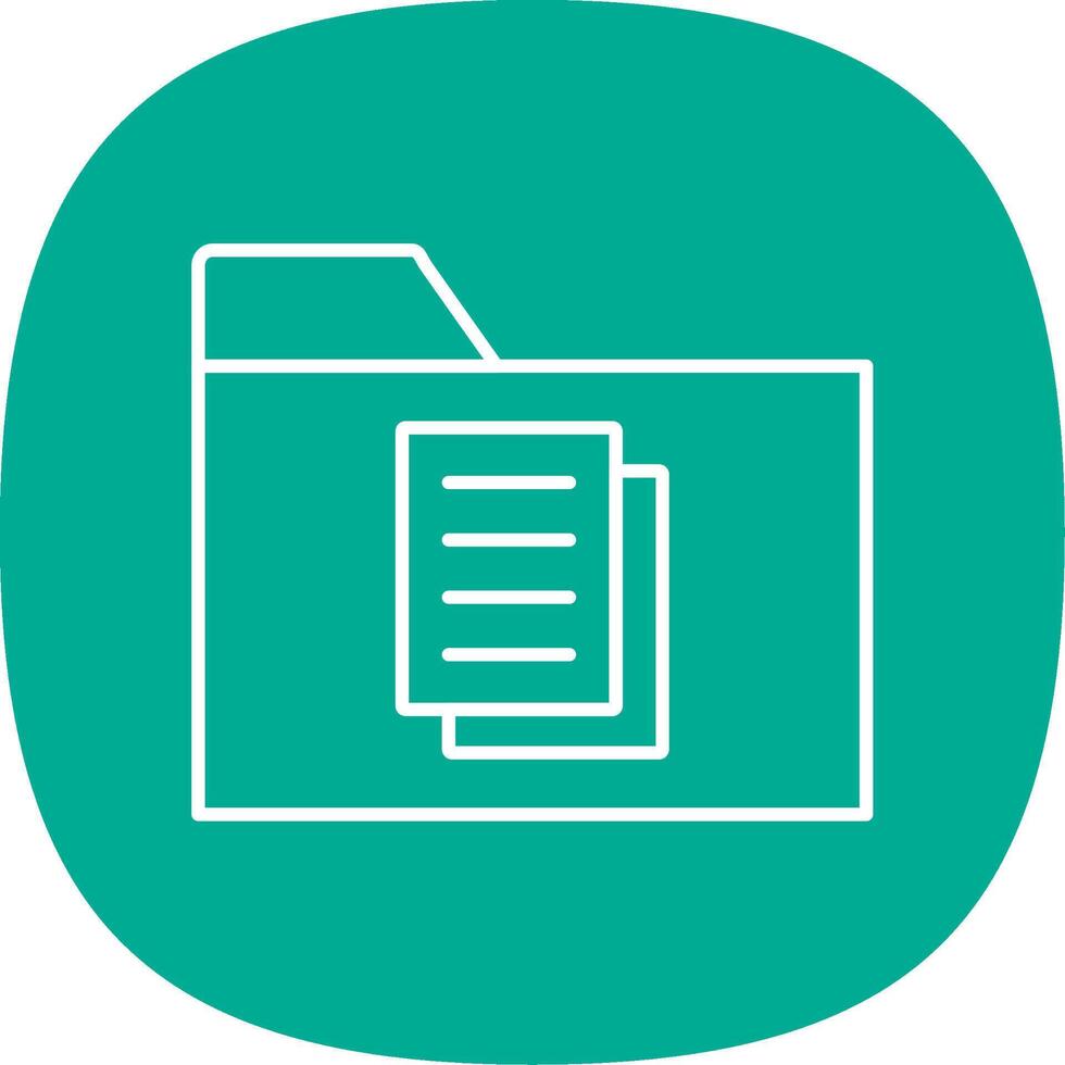 Documents Line Curve Icon vector