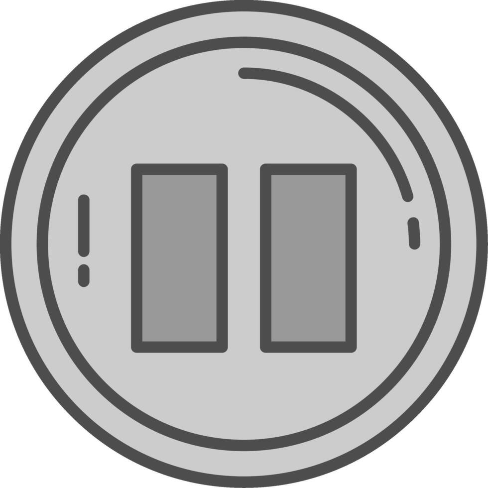 Pause Fillay Icon vector