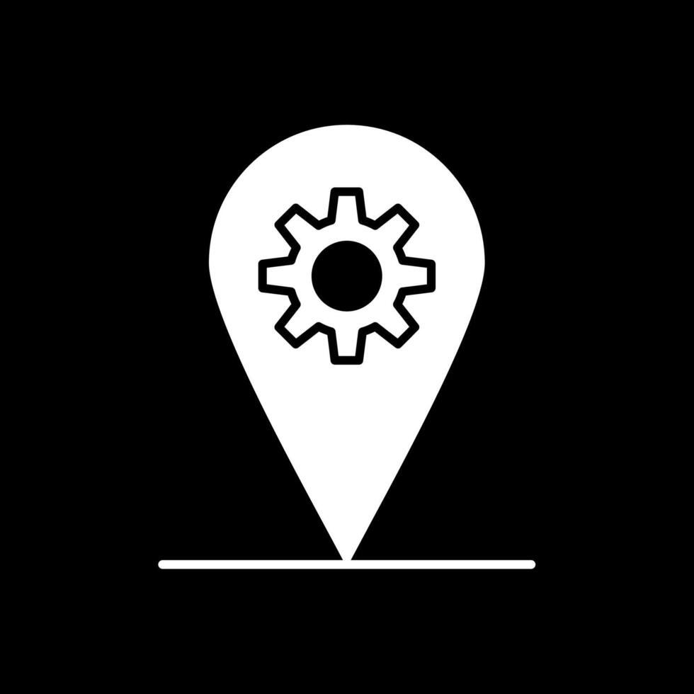 Localization Glyph Inverted Icon vector