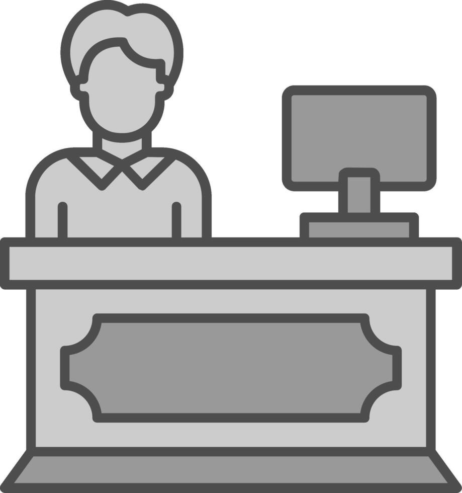 Reception Fillay Icon vector