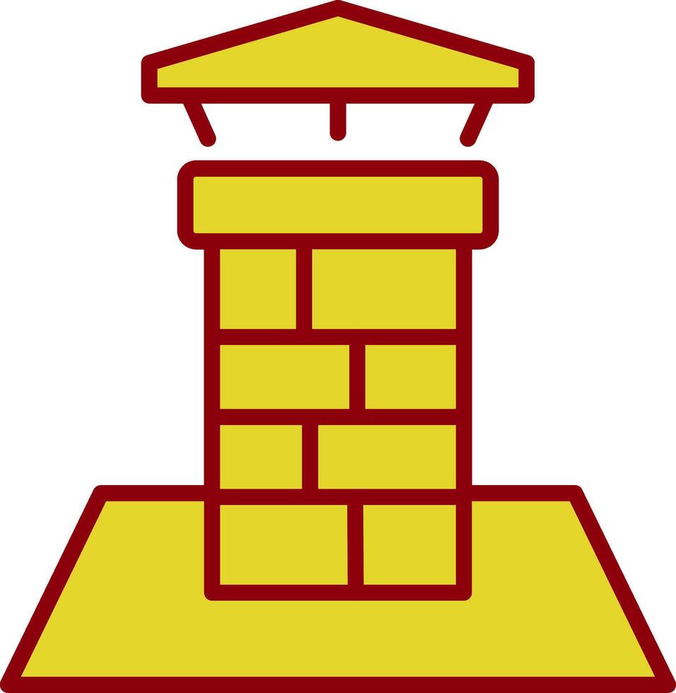 Chimneys Line Two Color Icon vector