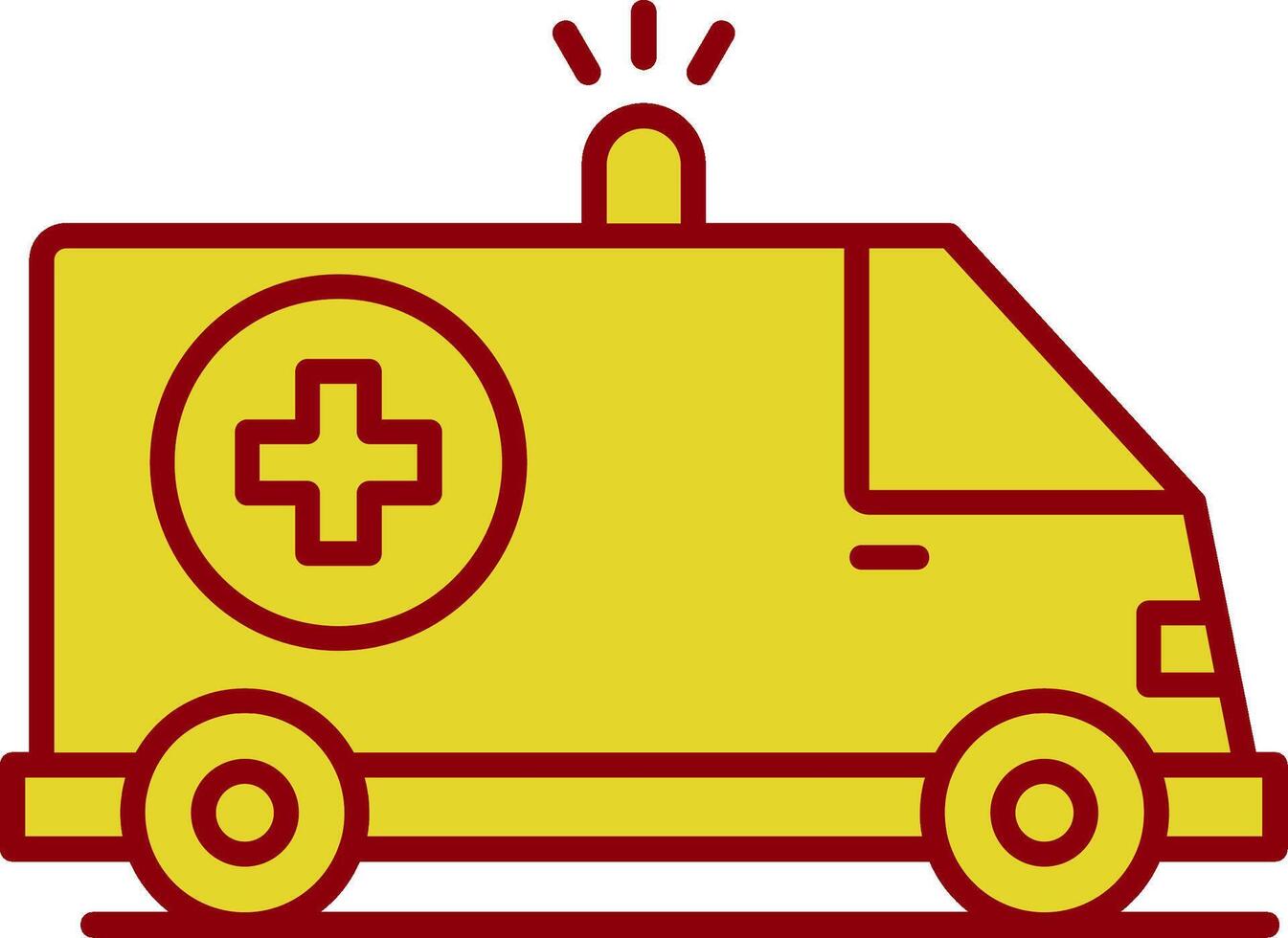 Ambulance Line Two Color Icon vector