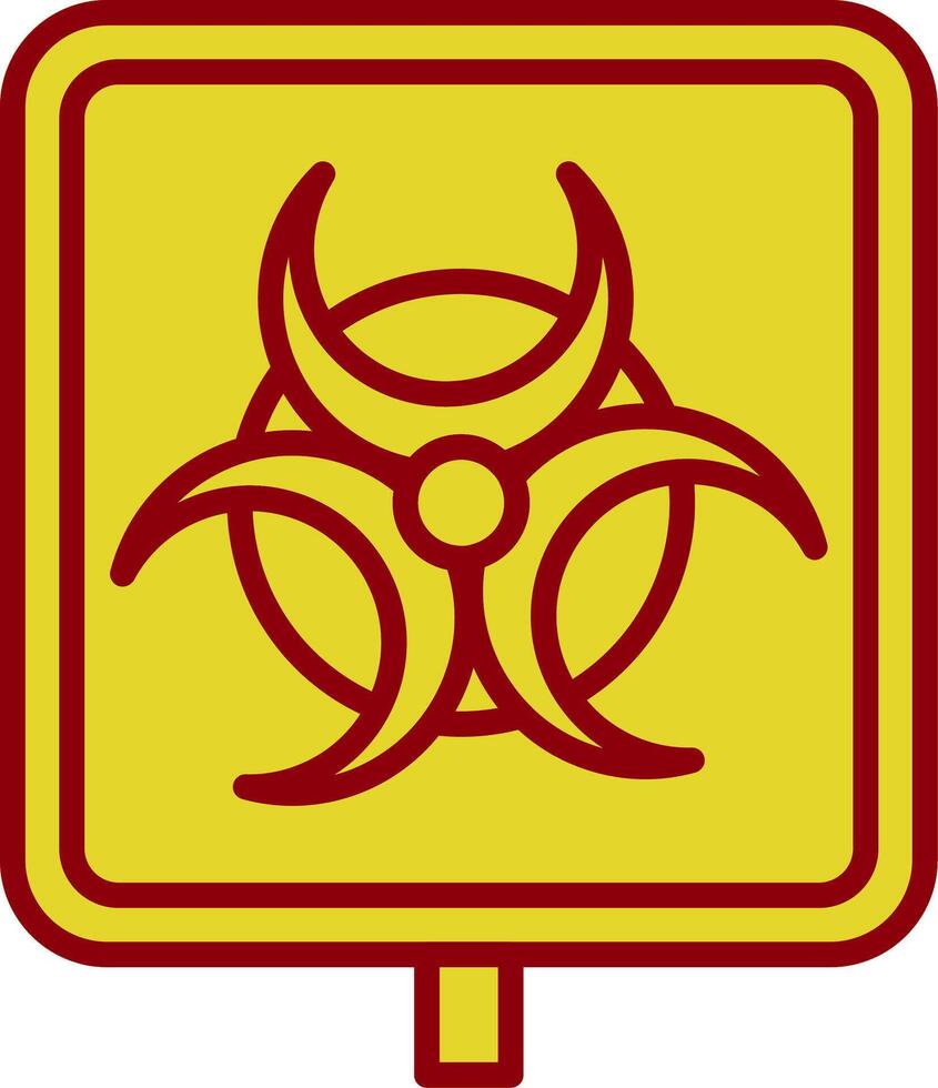 Biohazard Line Two Color Icon vector