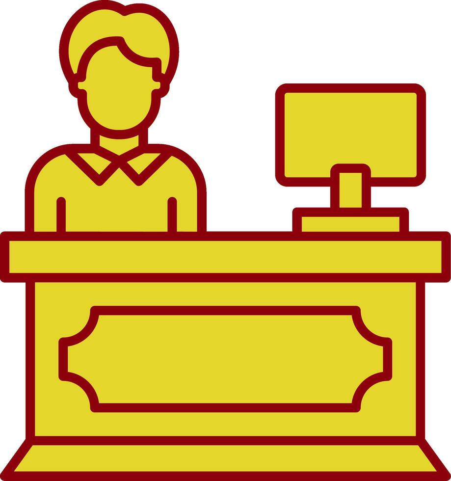 Reception Line Two Color Icon vector