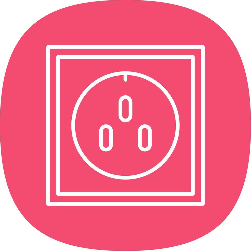 Socket Line Curve Icon vector