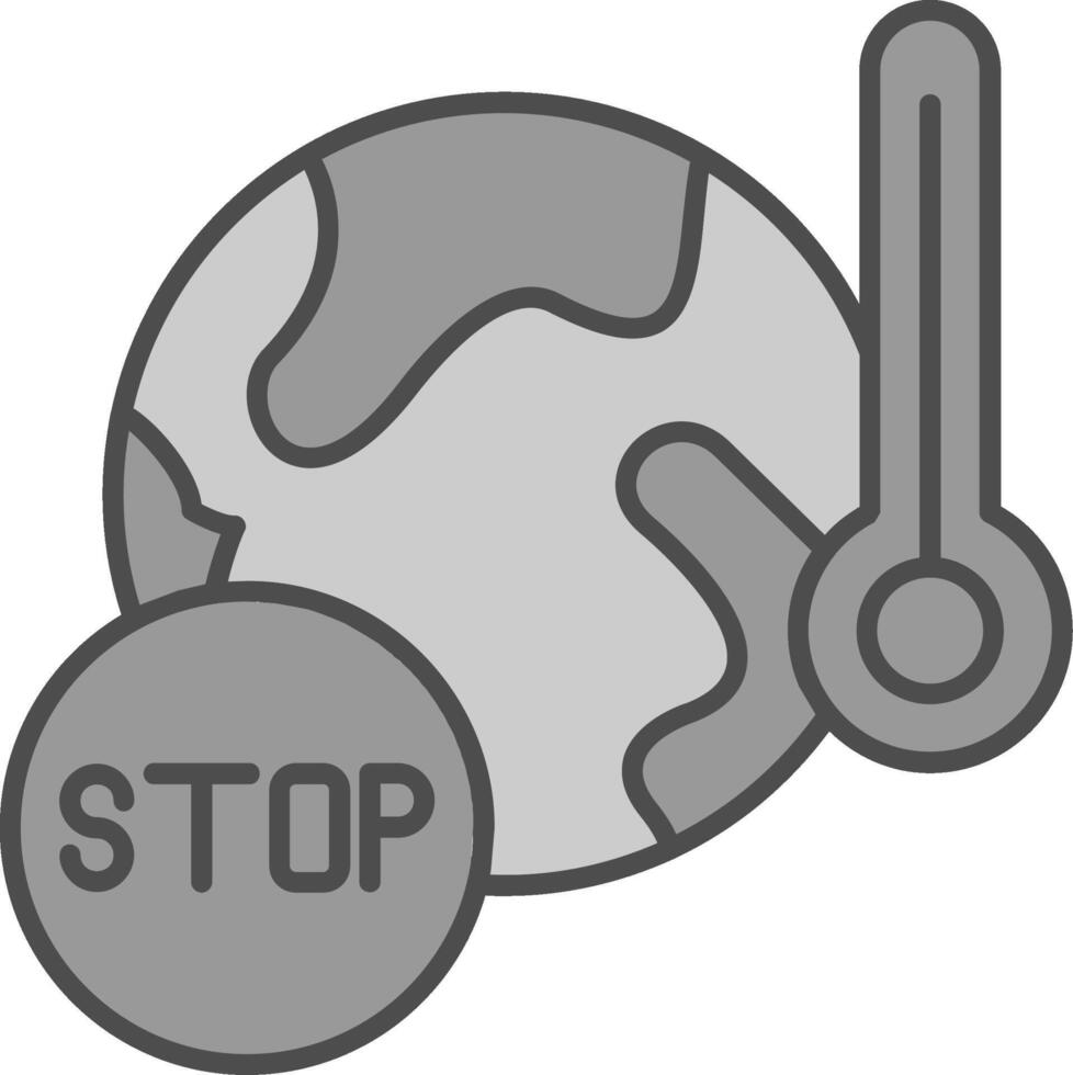 Stop Global Warming Fillay Icon vector