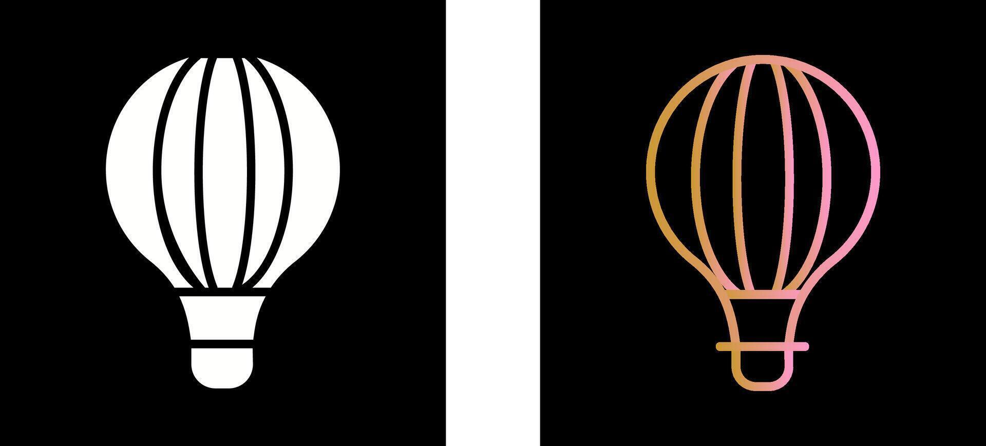 Hot Air Balloon Icon Design vector