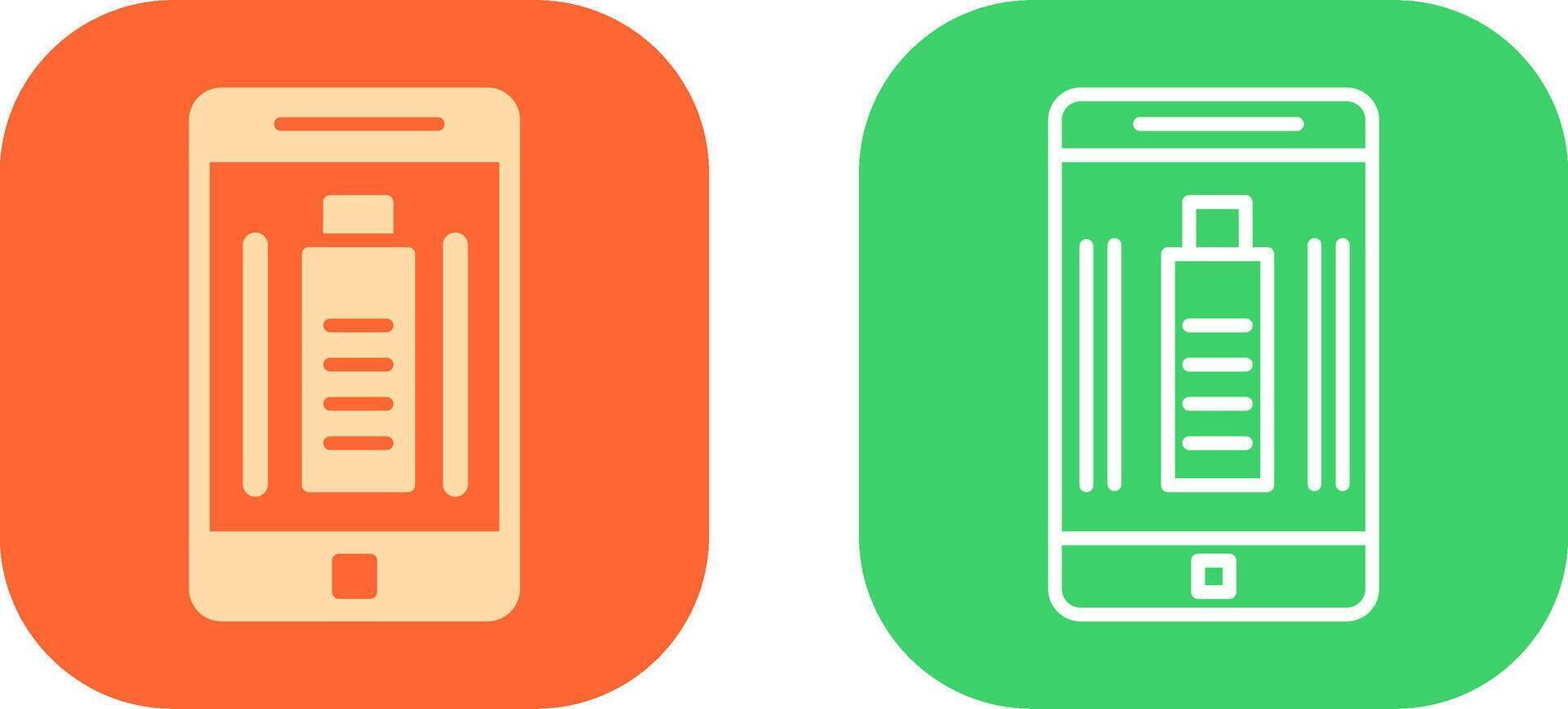 Mobile Battery Icon Design vector
