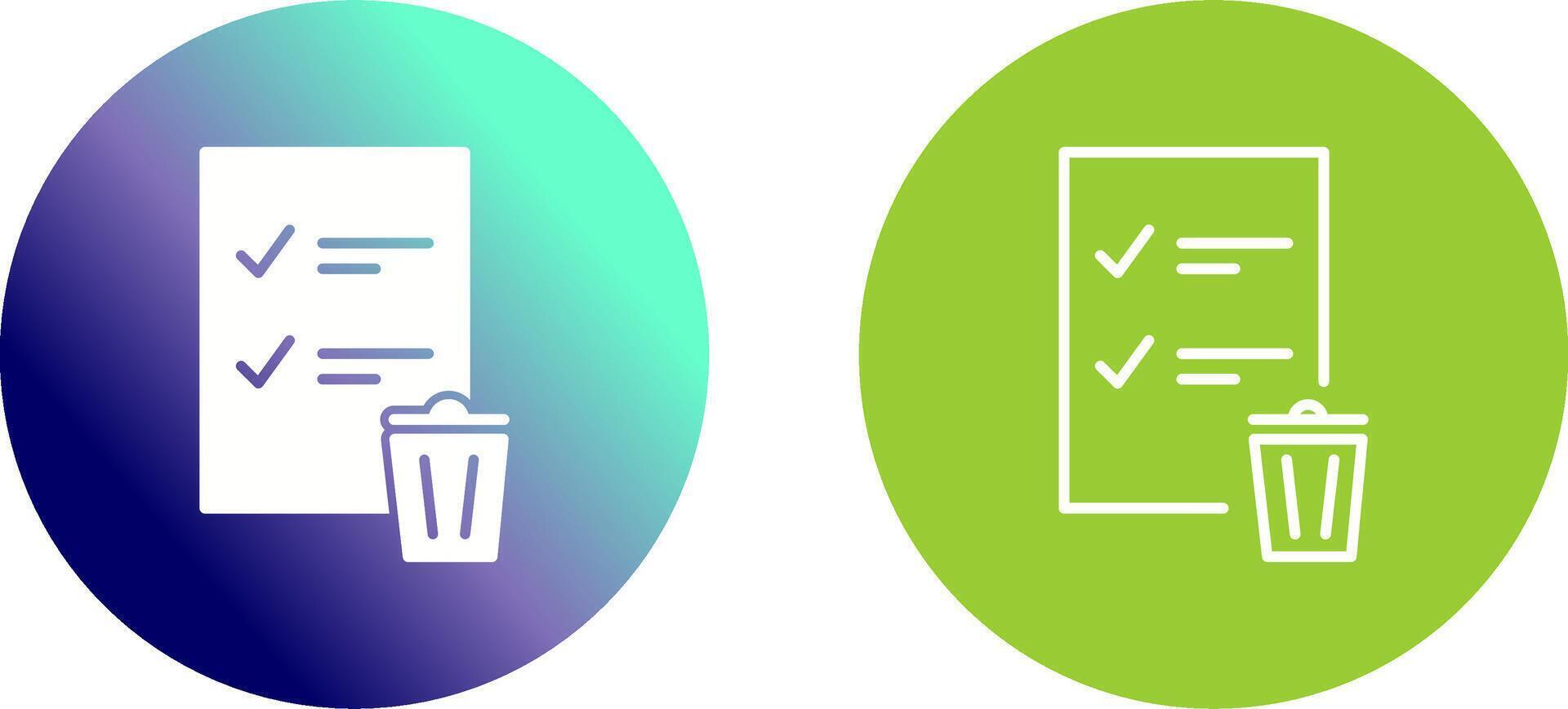 Trash List Icon Design vector