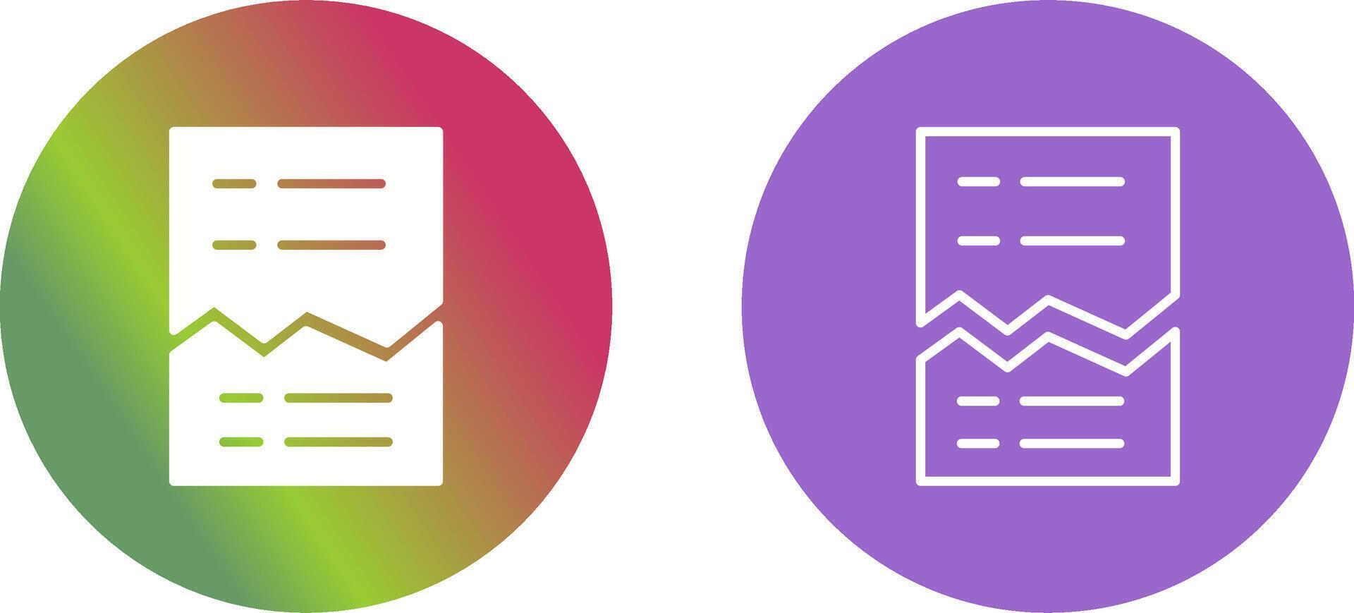 Corrupted List Icon Design vector