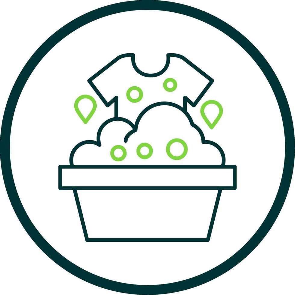 Cleaning Line Circle Icon vector