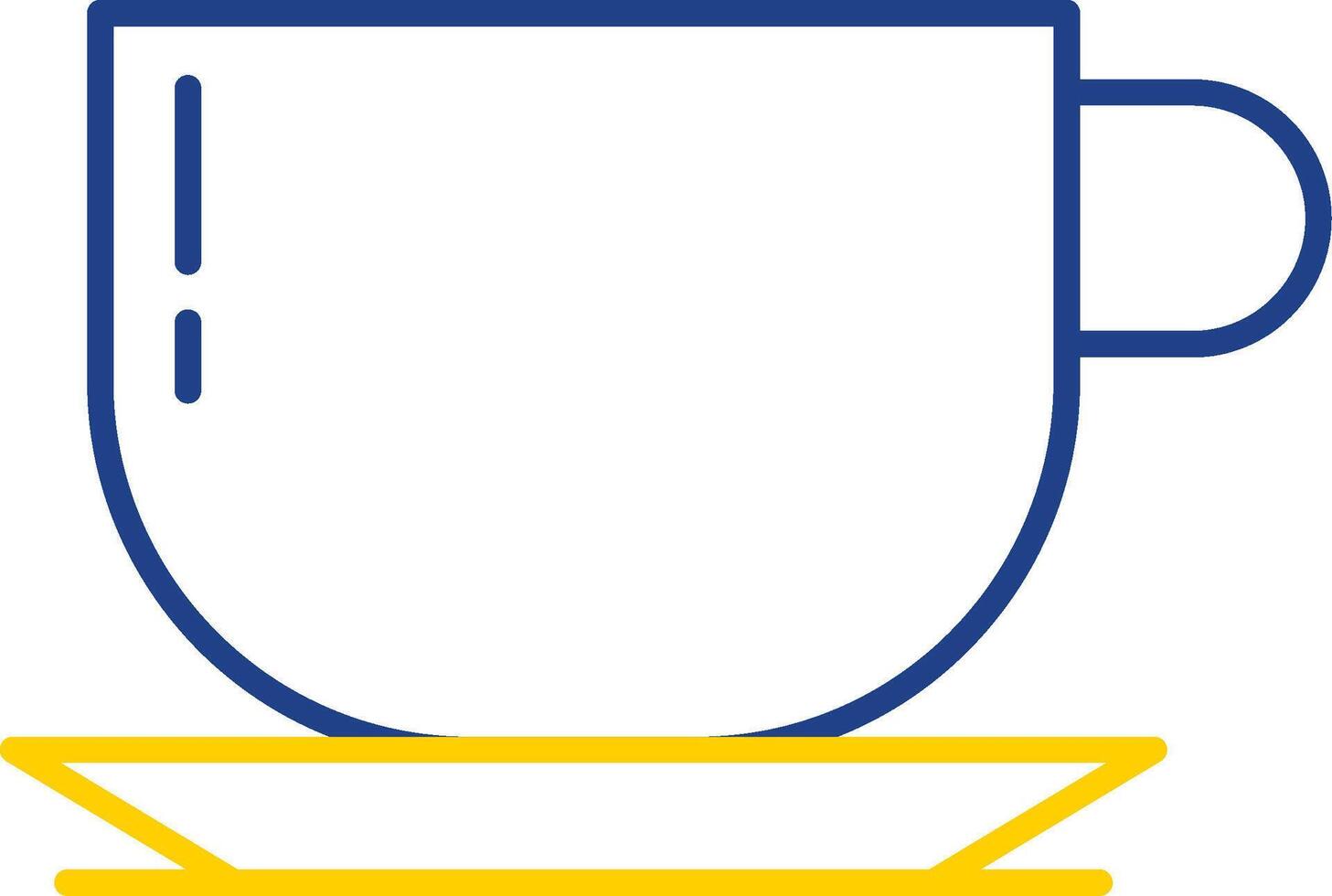Coffee Cup Line Two Color Icon vector