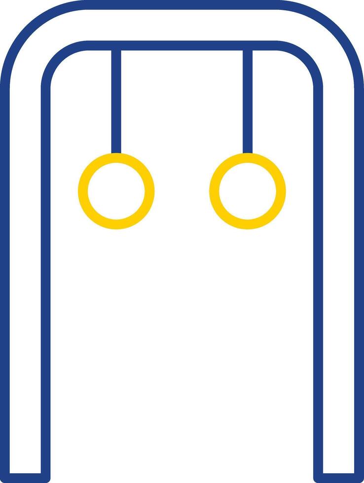 Gymnastic Rings Line Two Color Icon vector