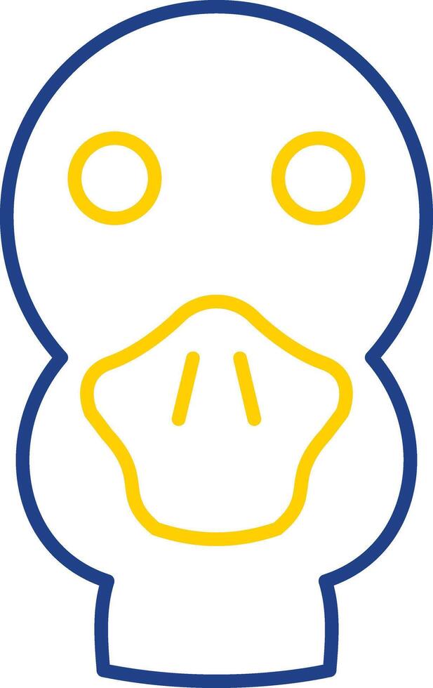 Duck Line Two Color Icon vector