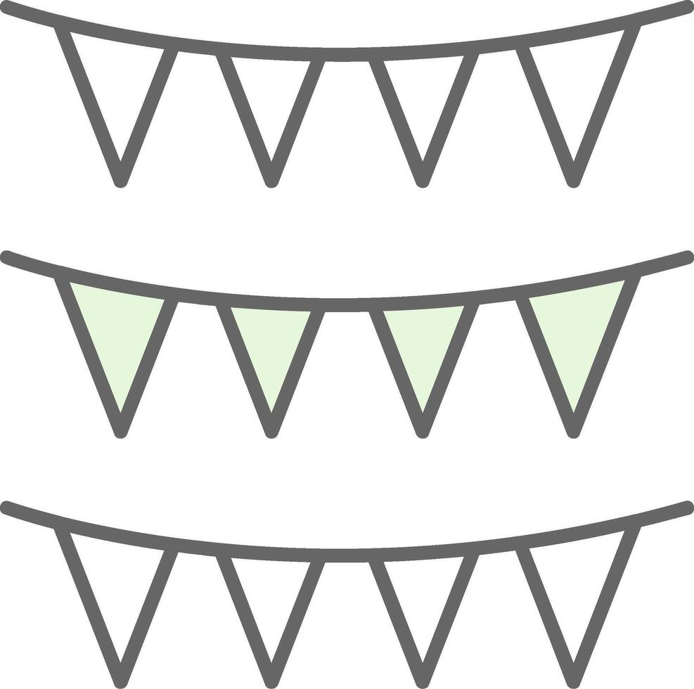 Bunting Fillay Icon vector