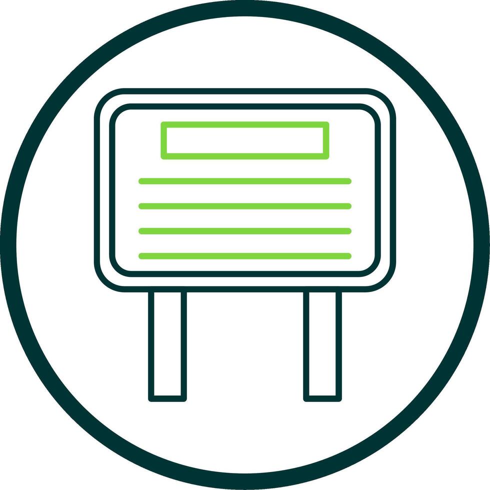 BillBoard Line Circle Icon vector