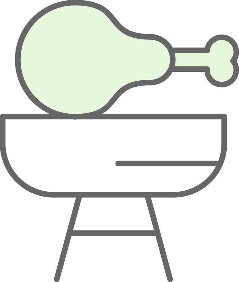 Chicken Leg Fillay Icon vector