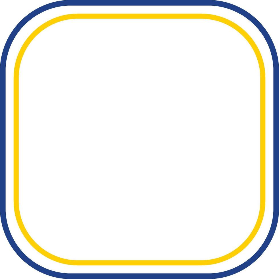 Round Corner Line Two Color Icon vector