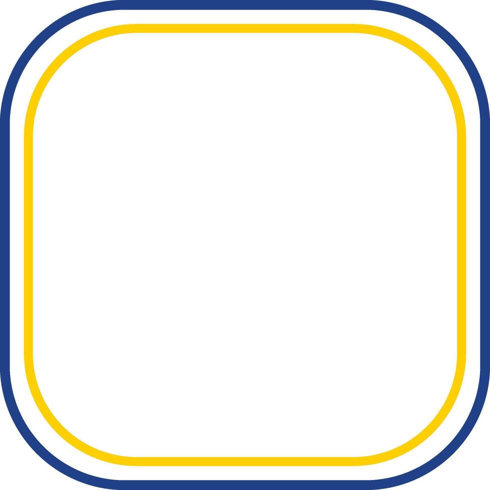 Round Corner Line Two Color Icon vector