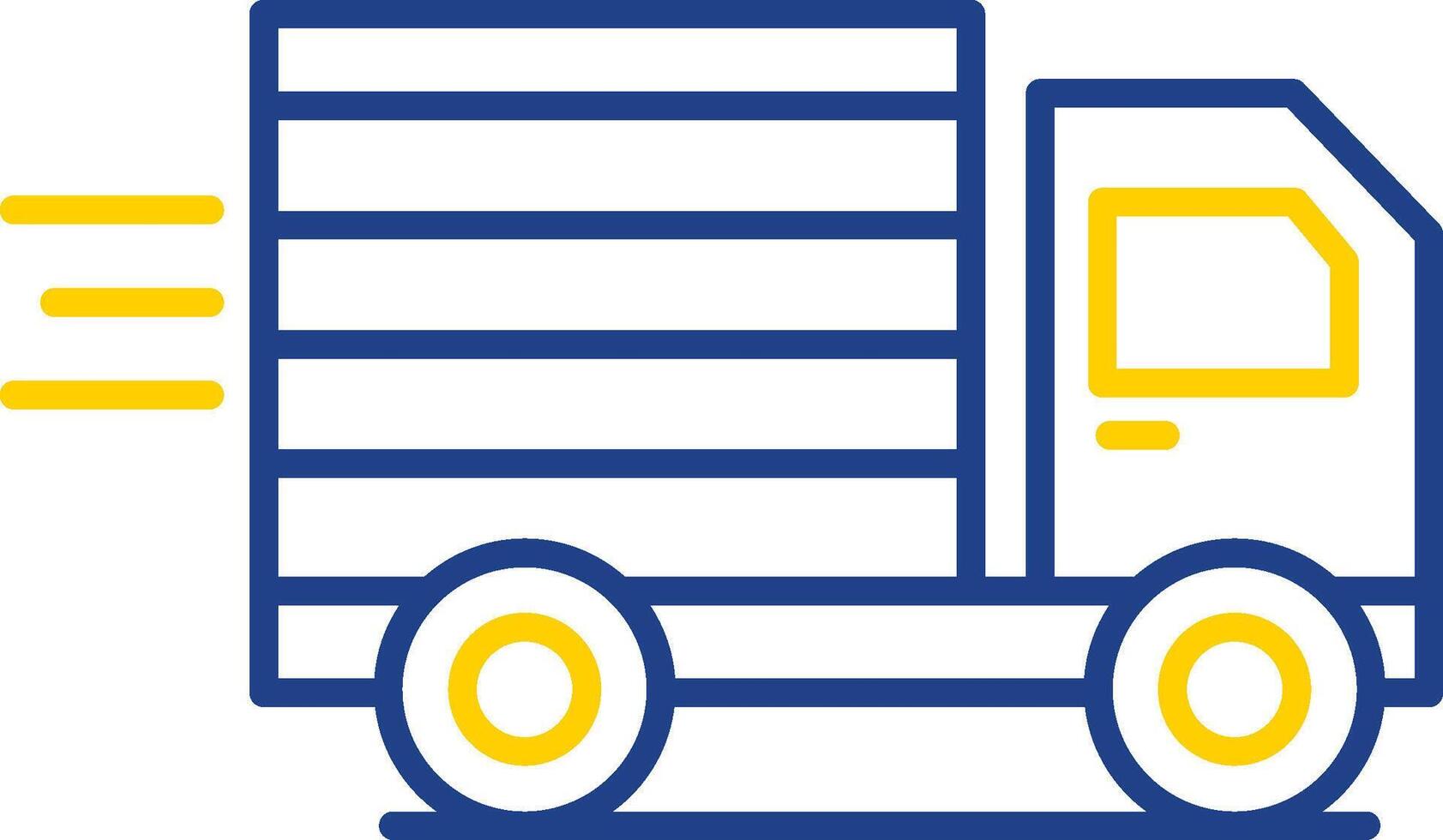 Cargo Truck Line Two Color Icon vector