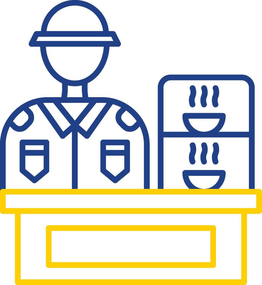 Canteen Line Two Color Icon vector