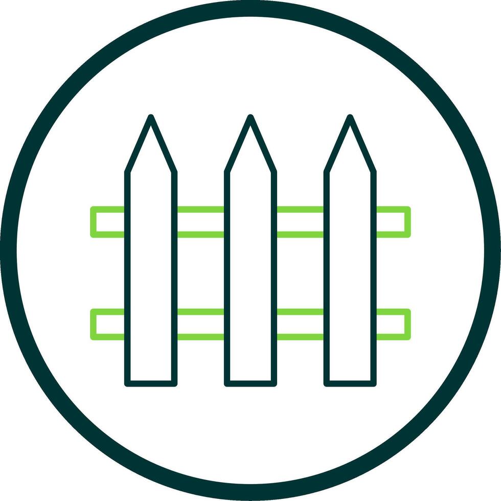 Fencing Line Circle Icon vector