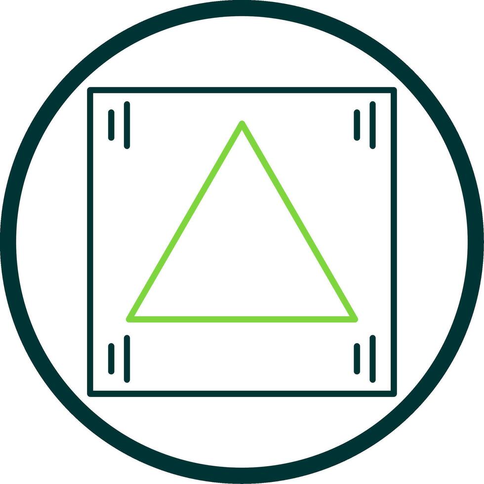 Triangle Line Circle Icon vector