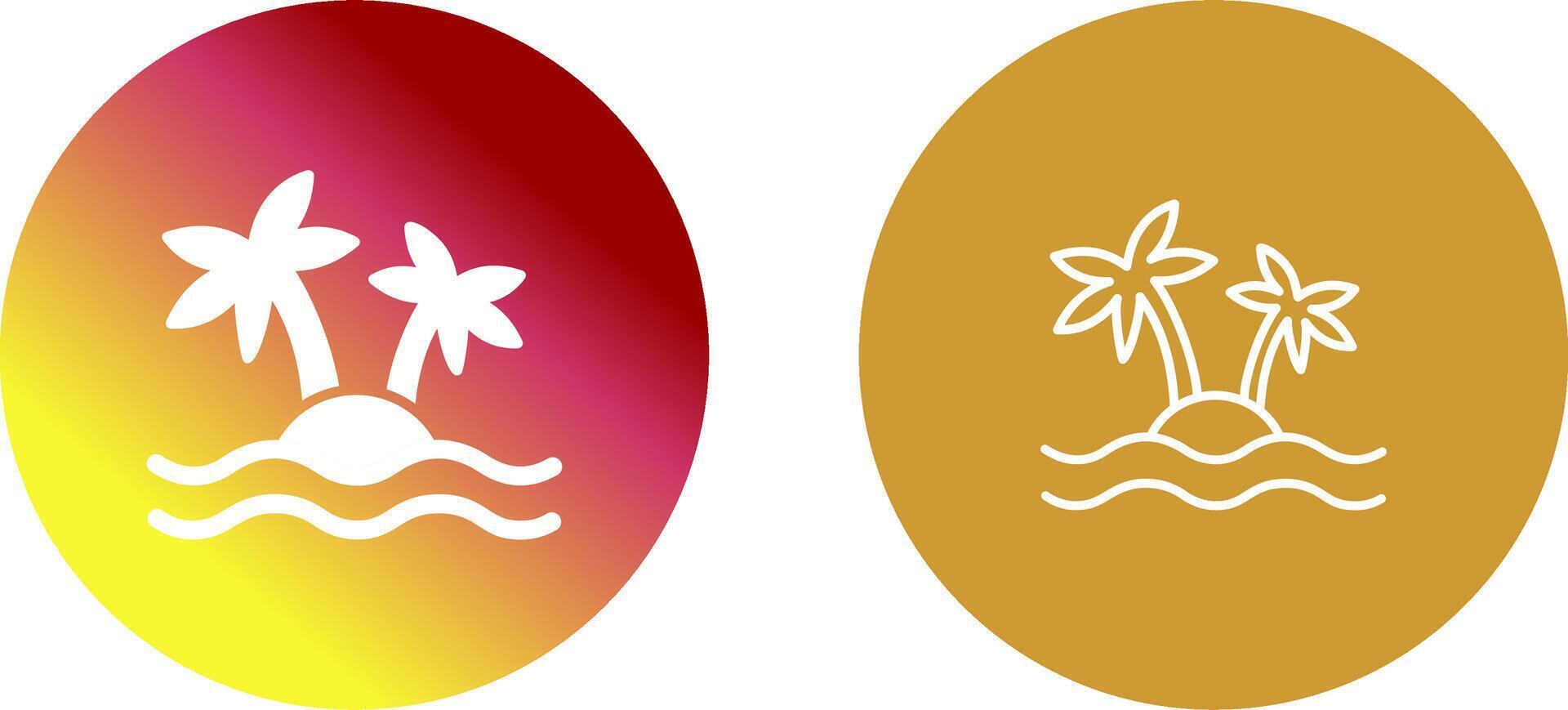 Island Icon Design vector