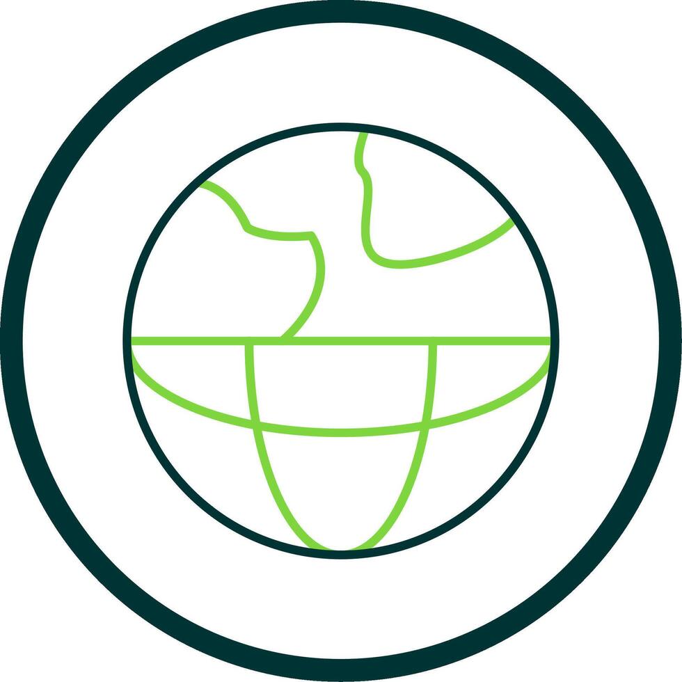 Geophysics Line Circle Icon vector